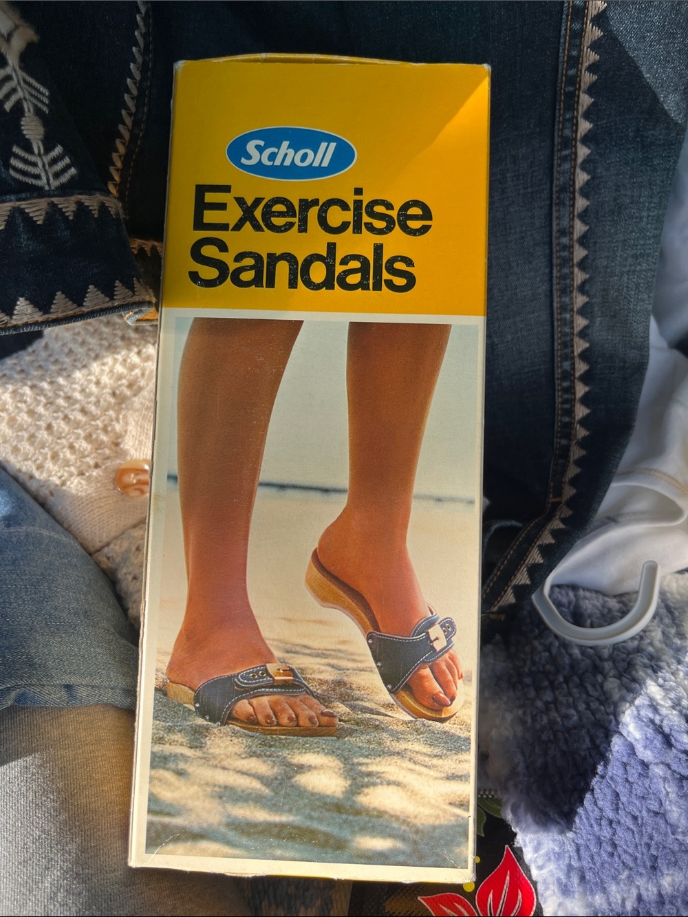 Rare vintage 80s Dr Scholls SZ 9 sandals Wooden Exercise Shoes Slides